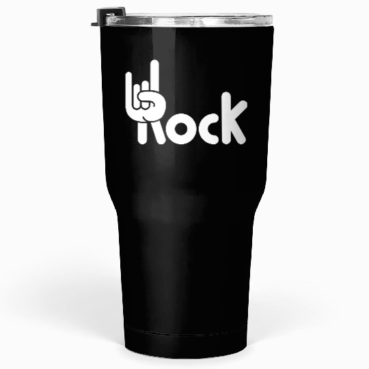 Heavy Metal Fun Hard Rock Music Horns Hand Gesture Tumblers 30 Oz