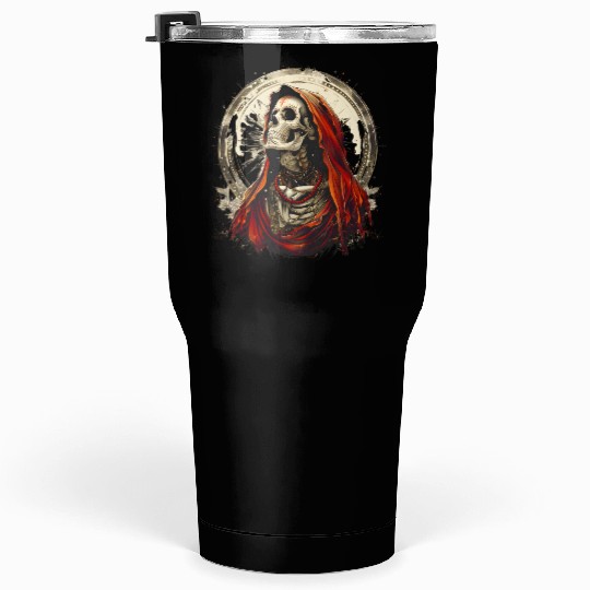 Santa Muerte Saint Death Mexican Sugar Skull Tumblers 30 Oz