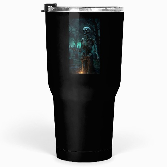 Rising Skeleton in the Graveyard Tumblers 30 Oz