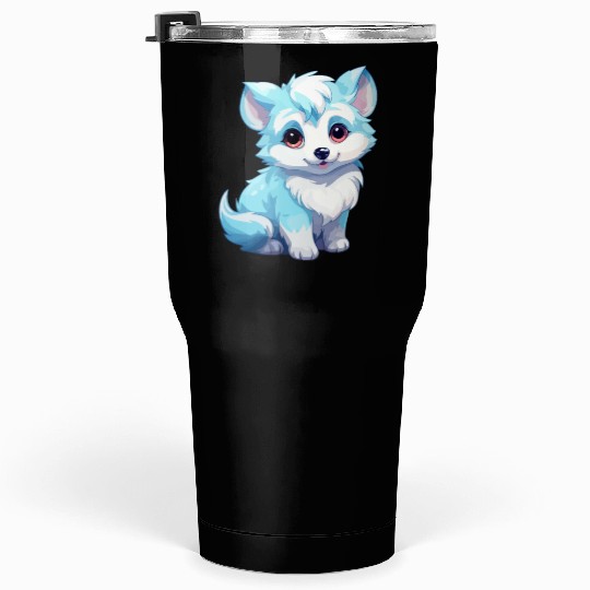 Kawaii Arctic Fox Cute Japanese Anime Aesthetic Tumblers 30 Oz