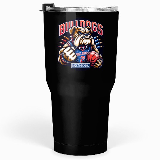 Bulldogs Mascot Back To School Team Spirit Tumblers 30 Oz