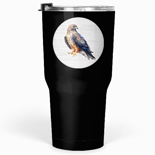 Hawk Watercolor Drawing Tumblers 30 Oz