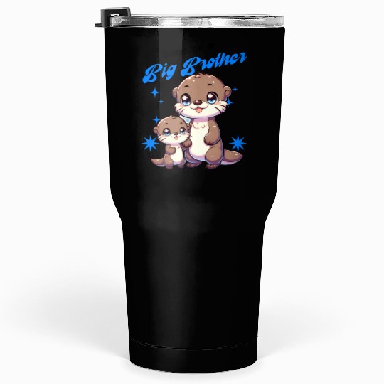 Soon I'll Be A Big Brother, Sweet Otter Brother Tumblers 30 Oz