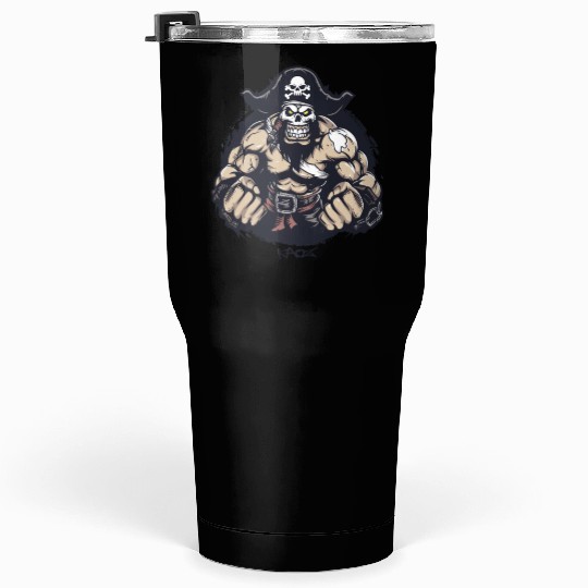 Strong Muscle Wrestler Pirate Tumblers 30 Oz