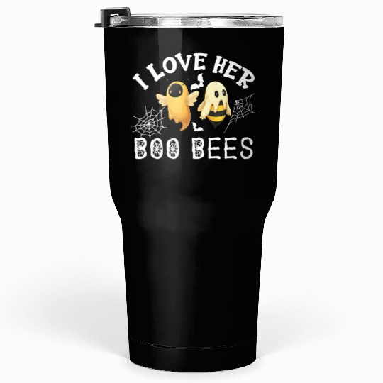 I Love Her Boo Bees Tumblers 30 Oz Funny Couples Halloween Co