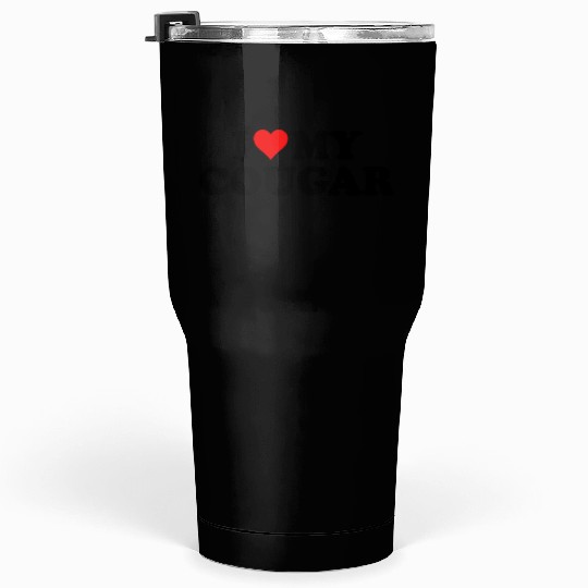I Love Cougars Cougar Humor Valentine's Day 3WH1 Tumblers 30 Oz