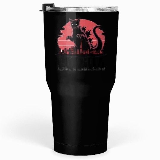 Catzilla: Fierce Feline Monster Tumblers 30 Oz