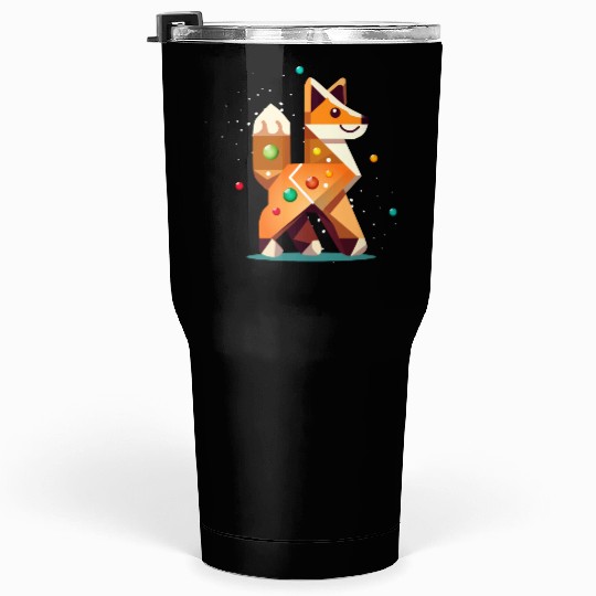 Fox in gingerbread style -creative Christmas motif Tumblers 30 Oz