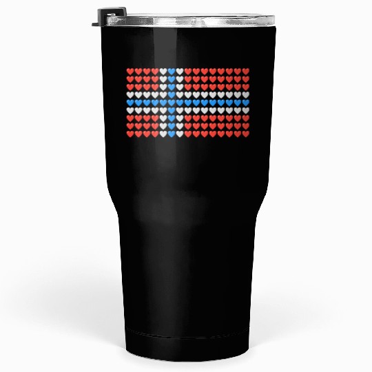 Norway HEARTS Flag Tumblers 30 Oz