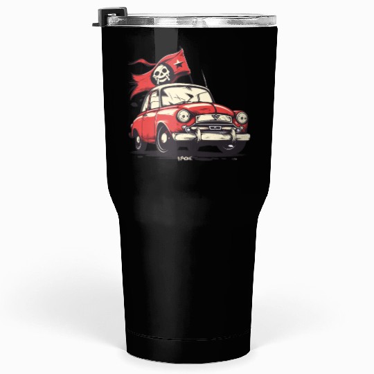 Communist Soviet Pirate Retro Car Tumblers 30 Oz
