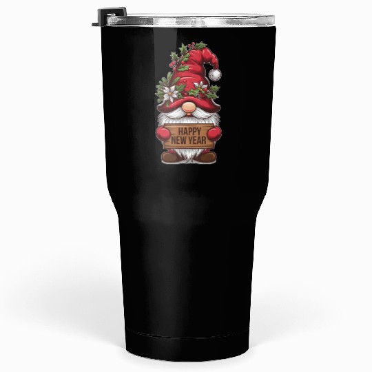 Gnome Elf Happy New Year Tumblers 30 Oz