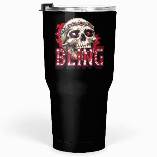 Diamond and Ruby Bling Skull Tumblers 30 Oz