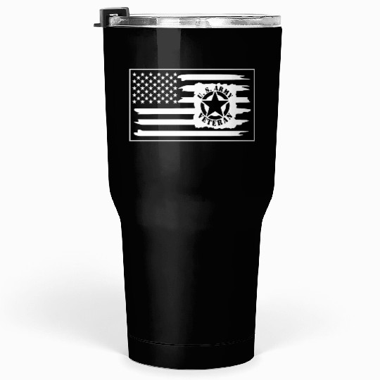 Army Veteran Flag LIKE US ON FB #USAPatriotGraphic Tumblers 30 Oz