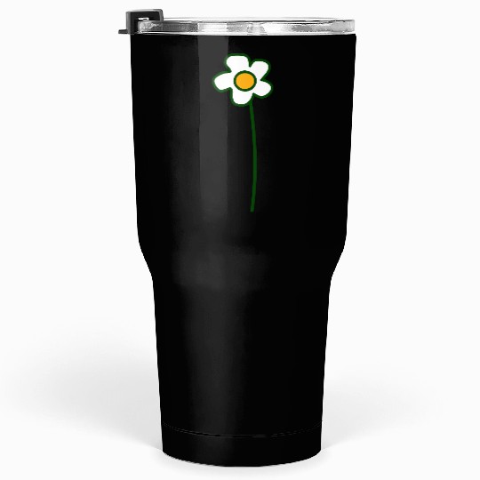 White Daisies Flower Spring Summer Flowers Nature Tumblers 30 Oz