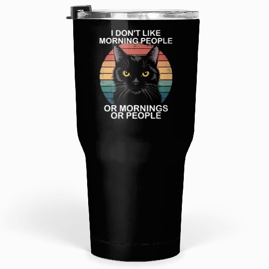Funny Black Cat Tumblers 30 Oz