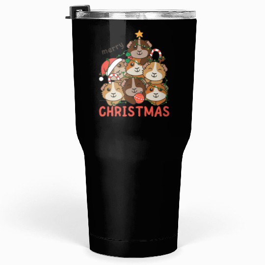 Guinea Pig Christmas Tree Merry Christmas Tumblers 30 Oz