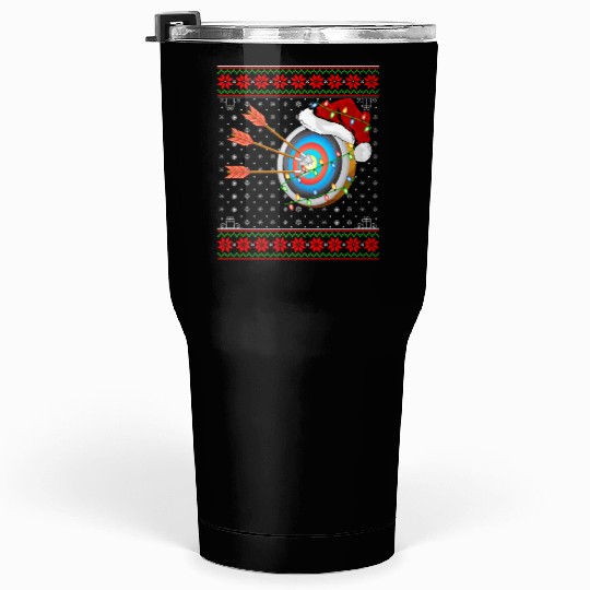 Archery Player Christmas Tumblers 30 Oz