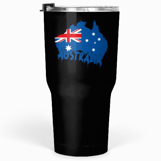 Aussie Flag Map Tumblers 30 Oz Design