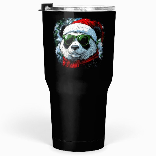 Santa Claus Panda Tumblers 30 Oz