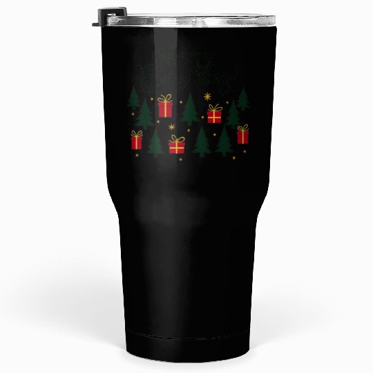 Festive Christmas Tree Tumblers 30 Oz