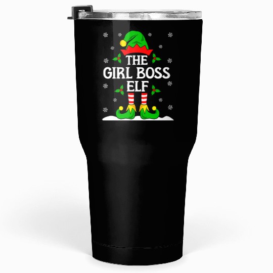 Girl Boss Elf Christmas Tumblers 30 Oz