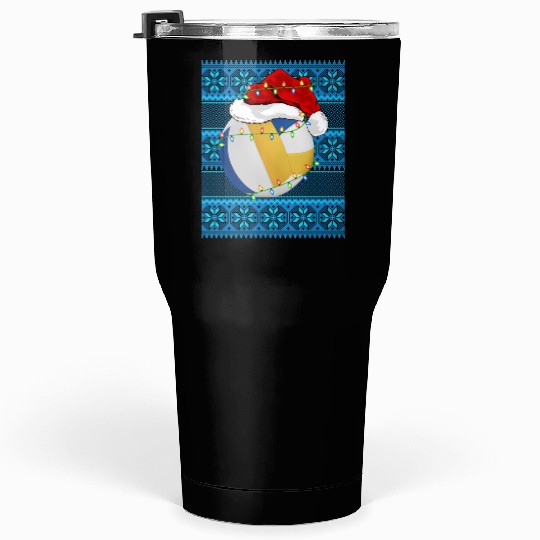 Volleyball Christmas Lights Tumblers 30 Oz