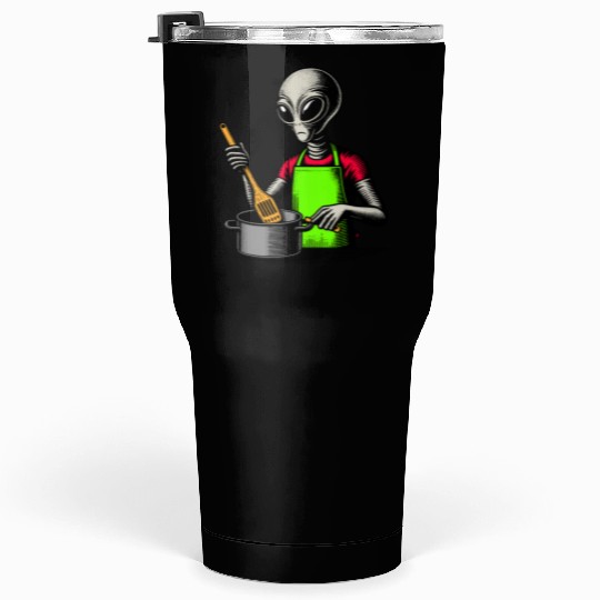Grey Alien Cook Tumblers 30 Oz
