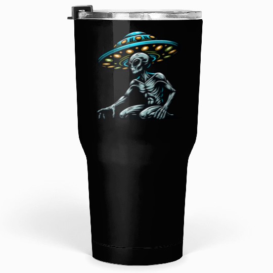 Grey Alien UFO Tumblers 30 Oz