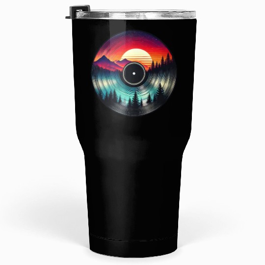 Sunset Vinyl Nature Inspired Retro Tumblers 30 Oz