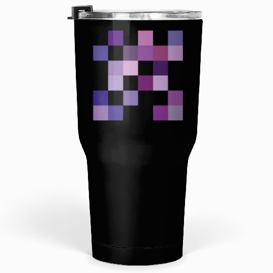 Purple Gradient Squares Design Tumblers 30 Oz