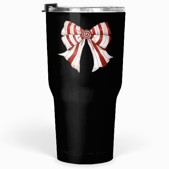 Christmas Coquette Bow, Cute Christmas Tumblers 30 Oz