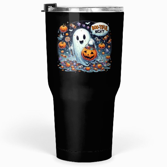 Halloween Candy Ghost Design Tumblers 30 Oz