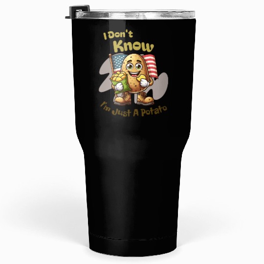 I Don't Know I'm Just A Potato Funny Kawaii Potato Tumblers 30 Oz