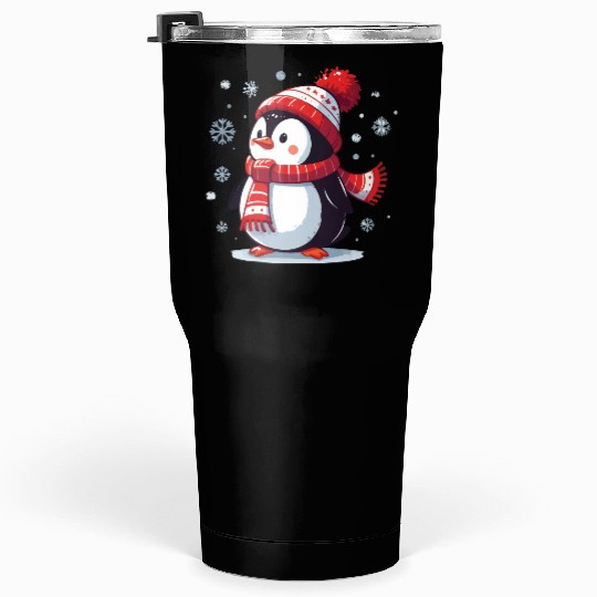 Penguin winter style Tumblers 30 Oz