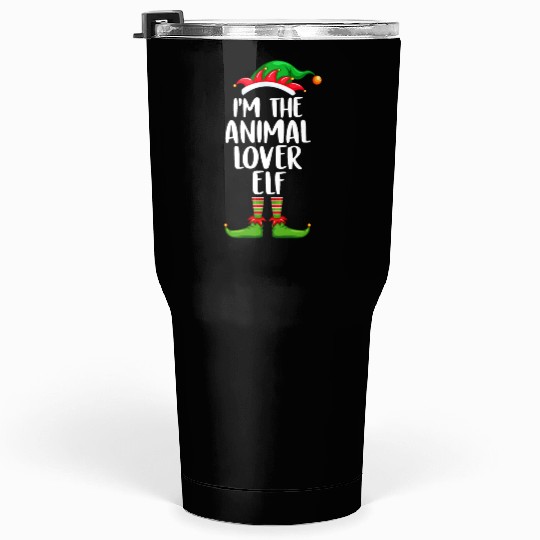 I'm The Animal Lover Elf Matching Family Christmas Tumblers 30 Oz