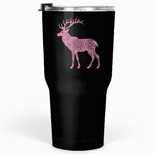 Mandala Hirsch Deer Mystical Madalas Tumblers 30 Oz