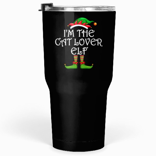 I'm The Cat Lover Elf Tumblers 30 Oz Matching Family