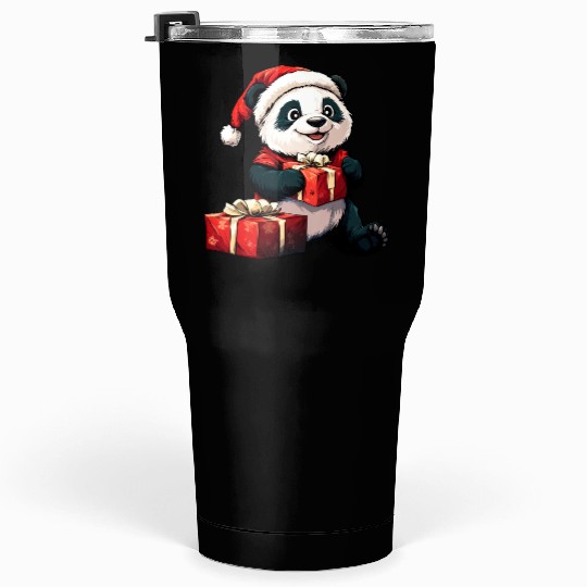 Pandas Christmas Tumblers 30 Oz
