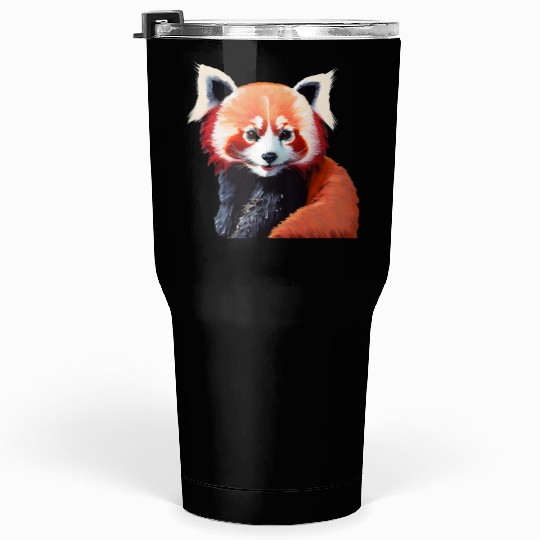 Happy red panda Tumblers 30 Oz