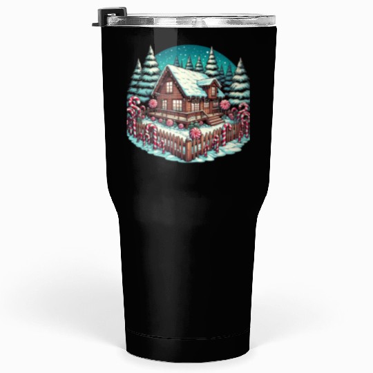 Candy Cane Cabin - Christmas Gifts Tumblers 30 Oz