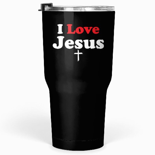 I Love Jesus Christian Christmas Tumblers 30 Oz