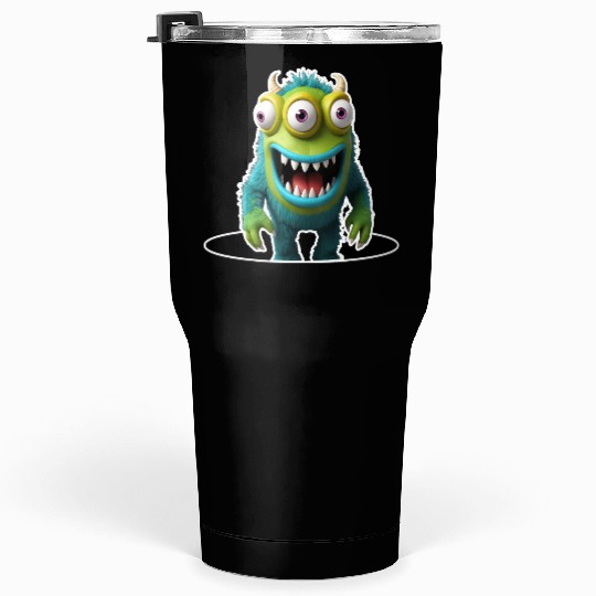 Colorful Monster Character Illustration Tumblers 30 Oz