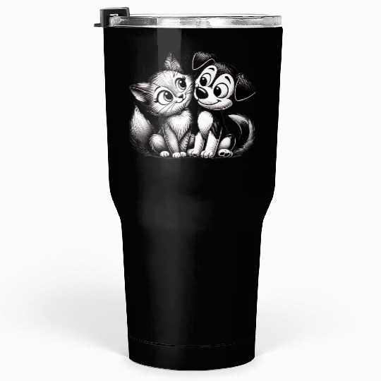 Fur-ever inlove - Valentines day fur-babies TSQ Tumblers 30 Oz