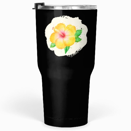 Yellow and white flower Tumblers 30 Oz
