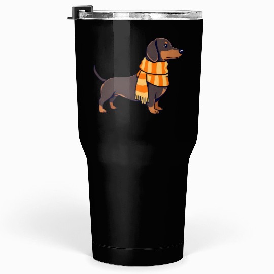 Dachshund in Winter Tumblers 30 Oz
