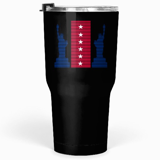 Stylized Statue of Liberty Graphic Design Tumblers 30 Oz