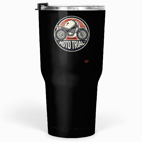 Old School Moto Trial Tumblers 30 Oz