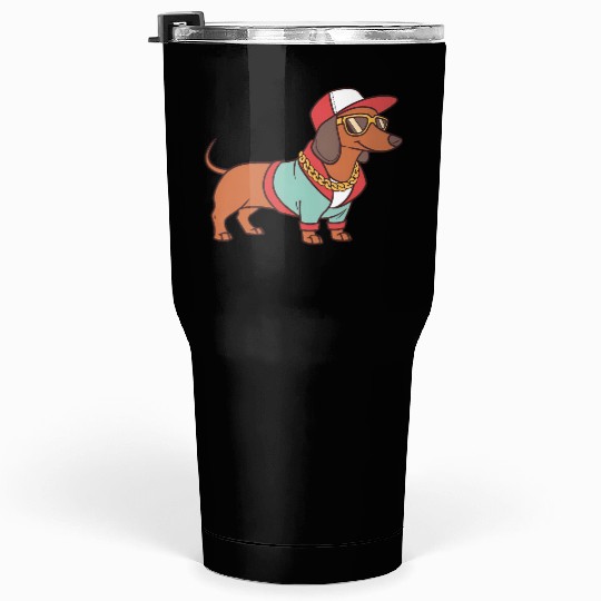 Hip Hop Dachshund Music Dachshund Song Singing Tumblers 30 Oz