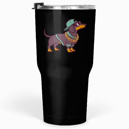 Hip Hop Dachshund Music Singing Dachshund Song Tumblers 30 Oz