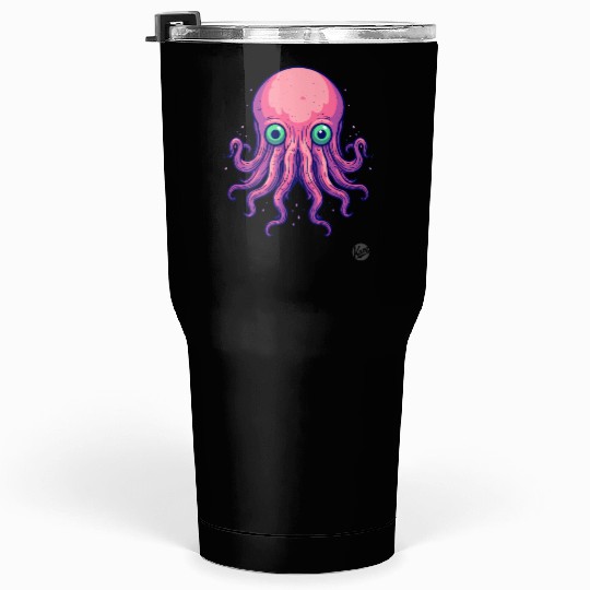 Colorful Cartoon Kraken Octopus Tumblers 30 Oz